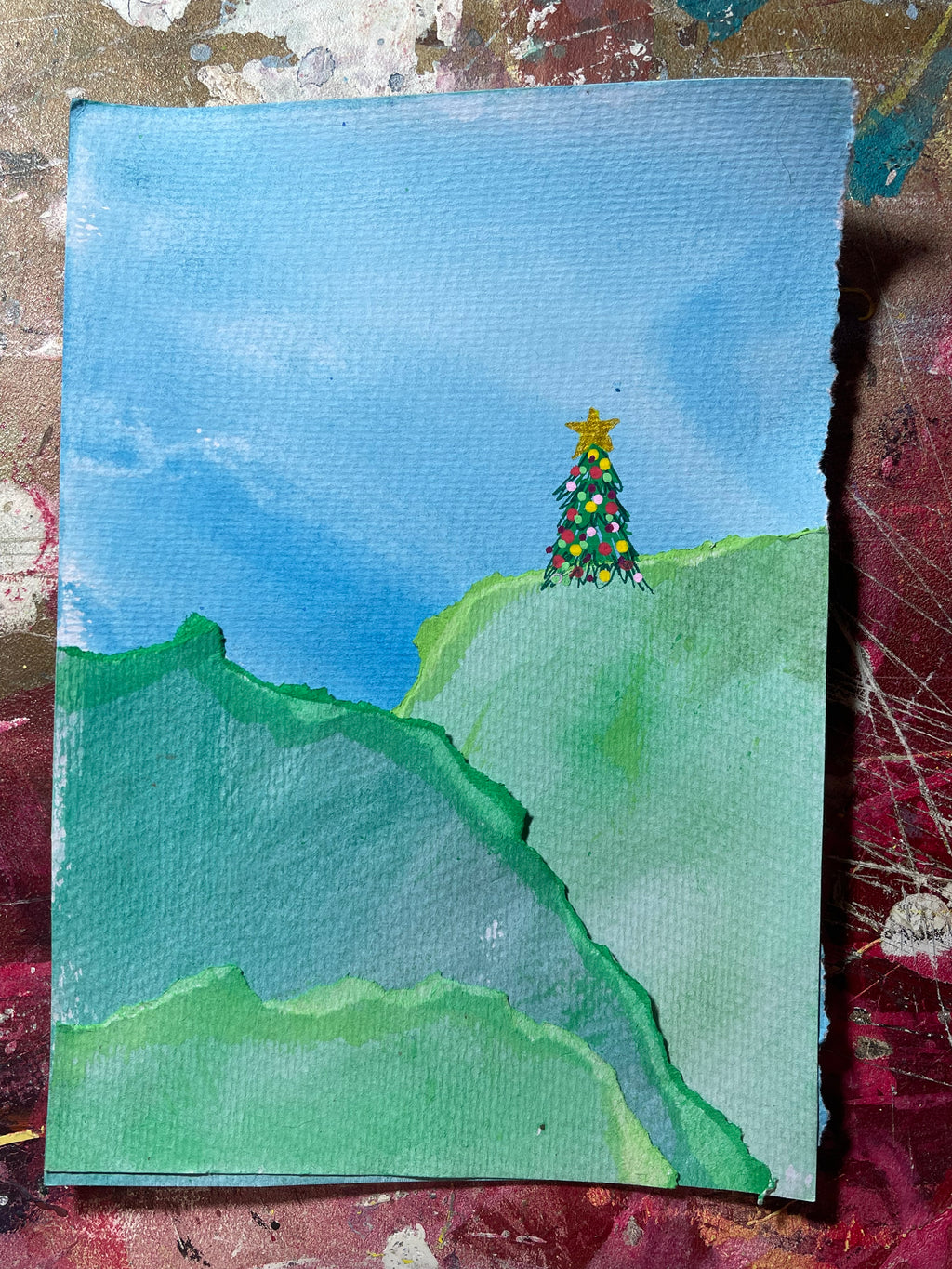 Green Cliff: Christmas Landscapes - Christmas Cards