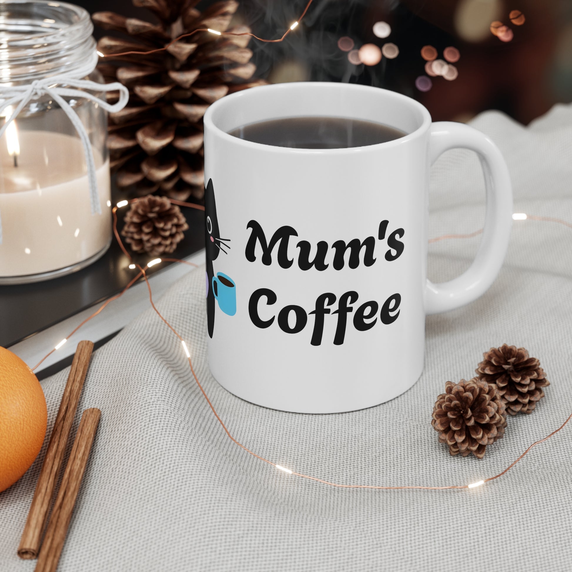 Customised Coffee Mug, Coffee Mug, Cat Cup, Customised Name Cup, Custom Coffee Cup - ElmsCreative