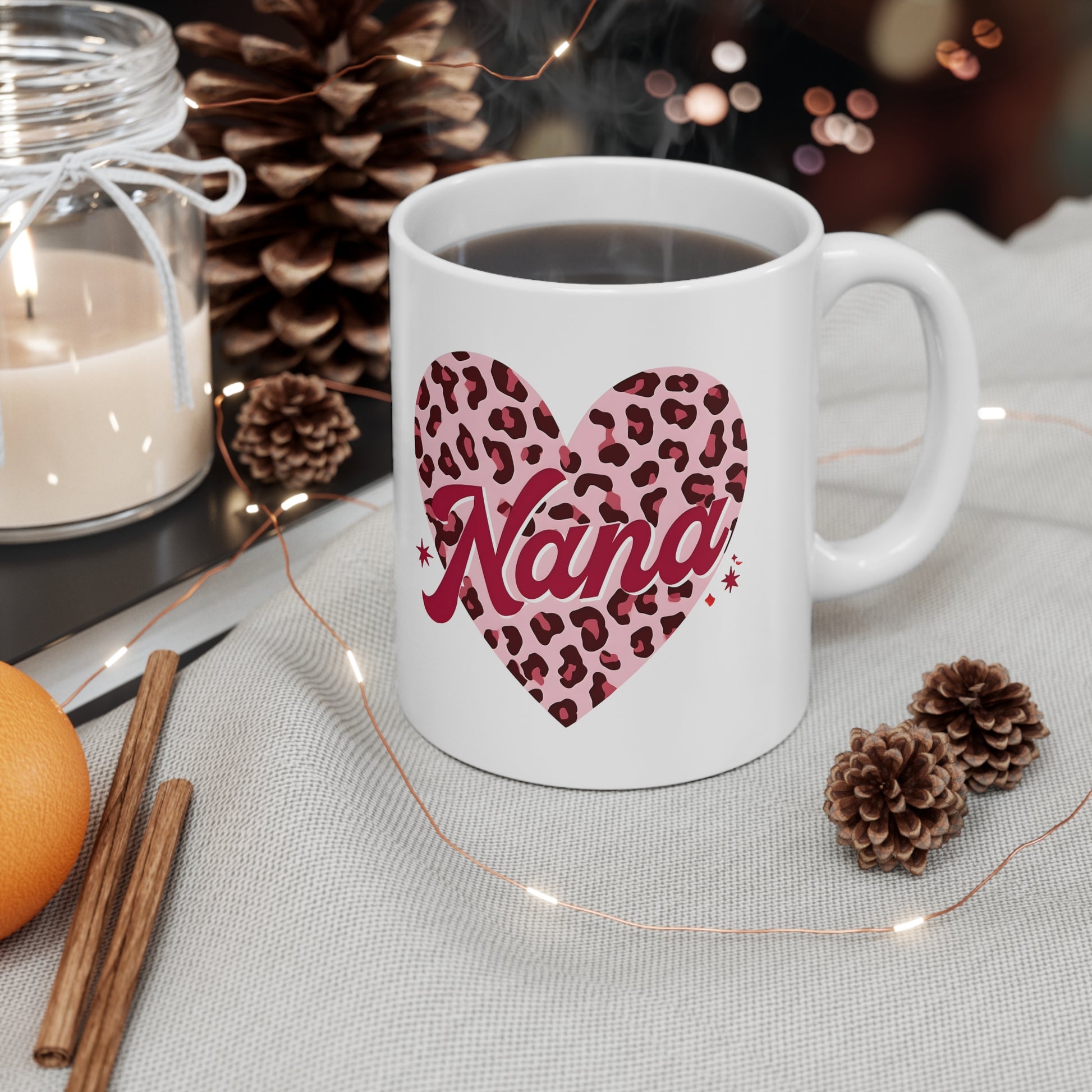 Nana Mug, Nana Cup, Nana Gift, Gift for Nana, White Ceramic Mug - ElmsCreative