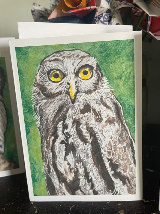 Barking Owl Card - ElmsCreative