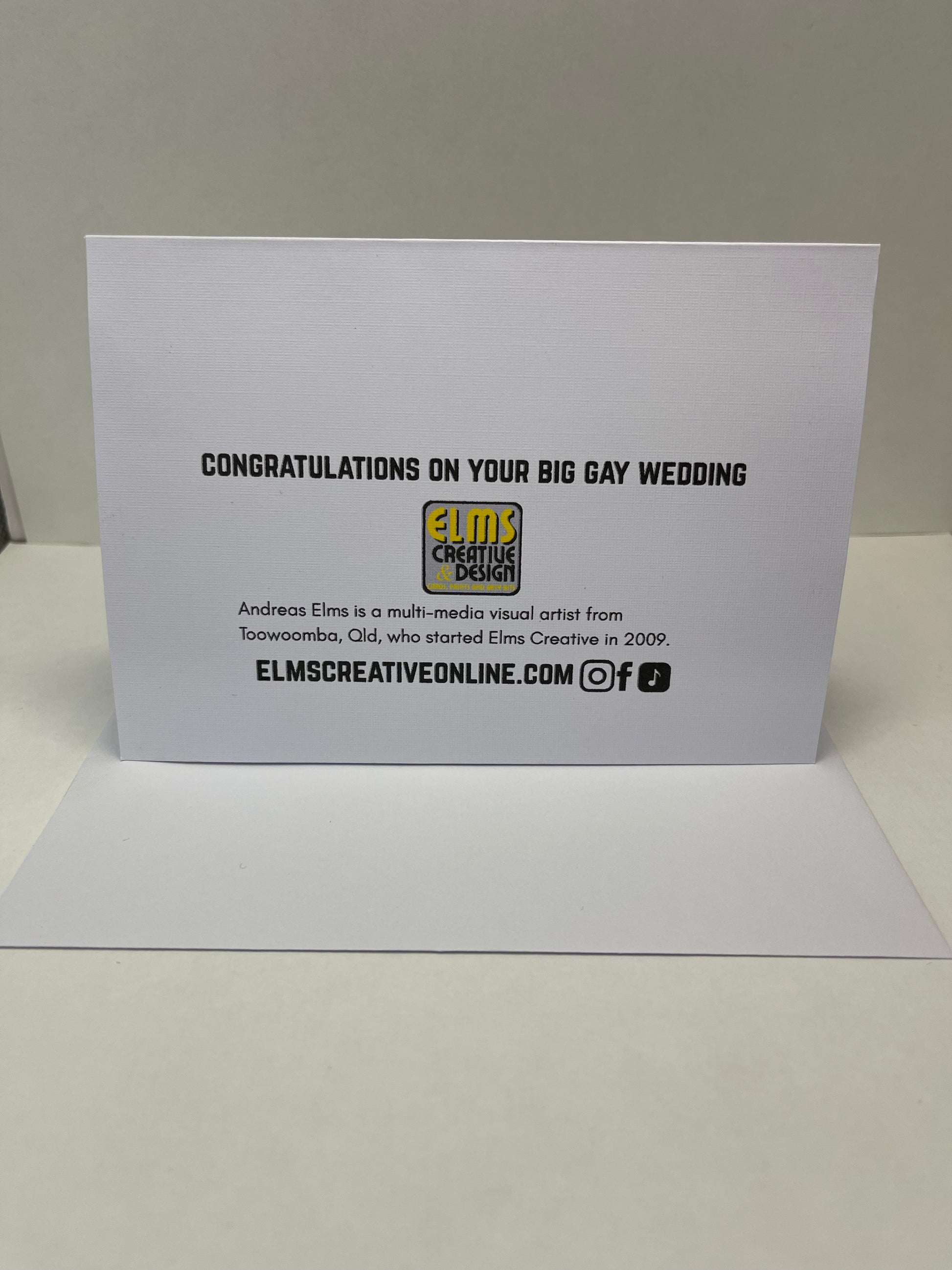 Congratulations on your Big Gay Wedding Card