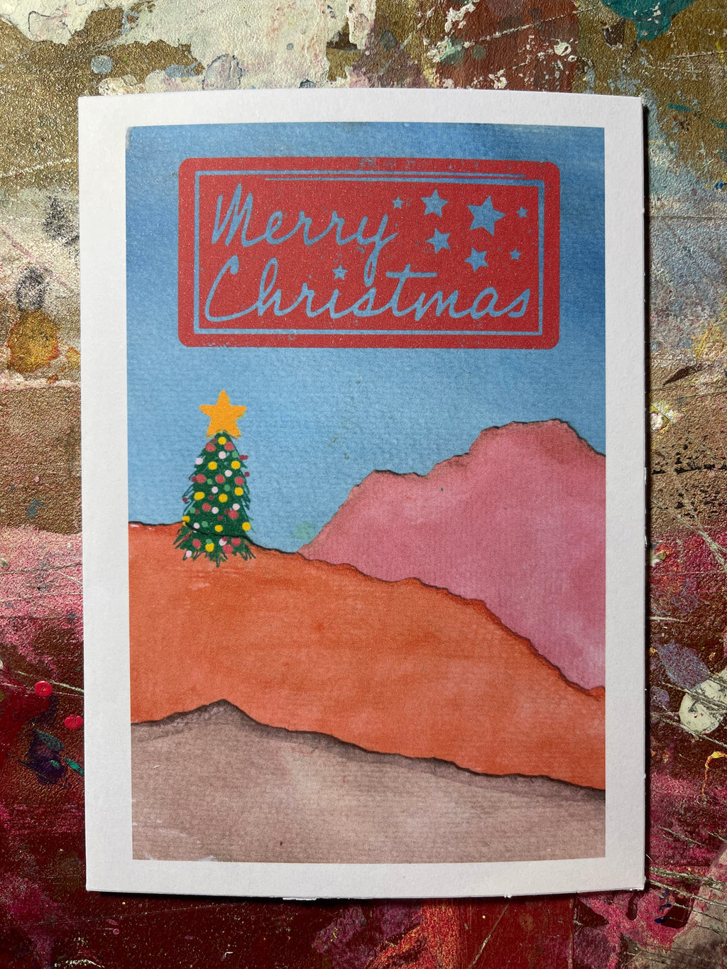 Orange Cliff: Christmas Landscapes - Christmas Cards