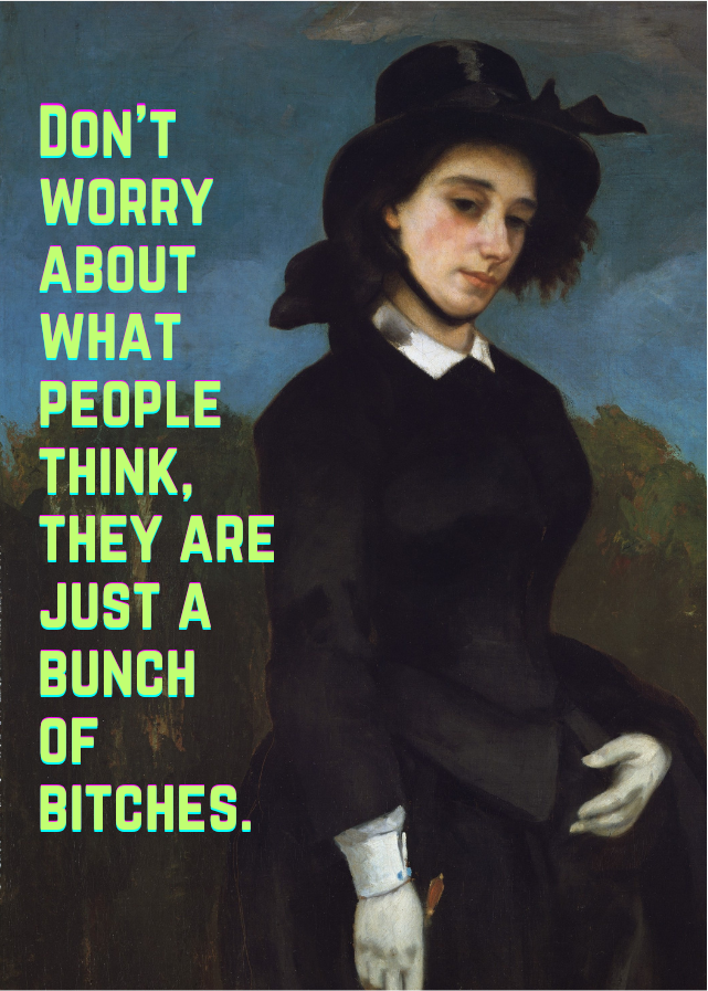 "Don't worry about what people think"- Sassy Card - ElmsCreative