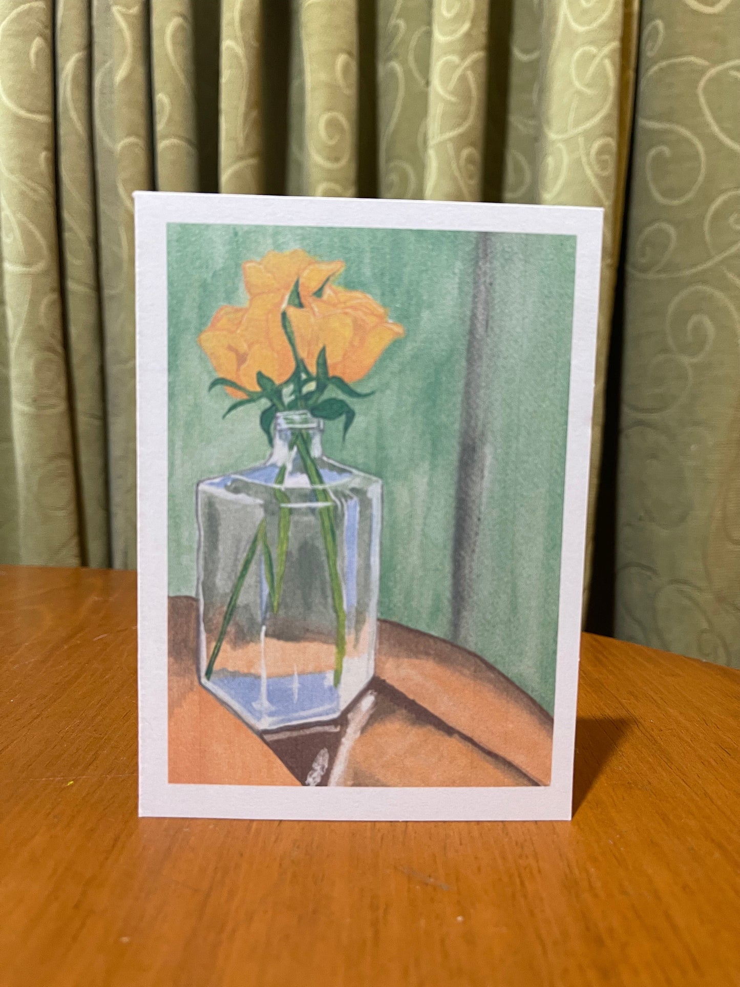 "From the Kitchen Table" - Floral Still Life Card - Tulips - ElmsCreative