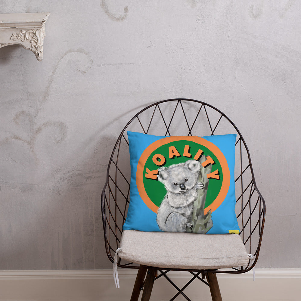 Koality - Blue Koala Pun Cushion - ElmsCreative