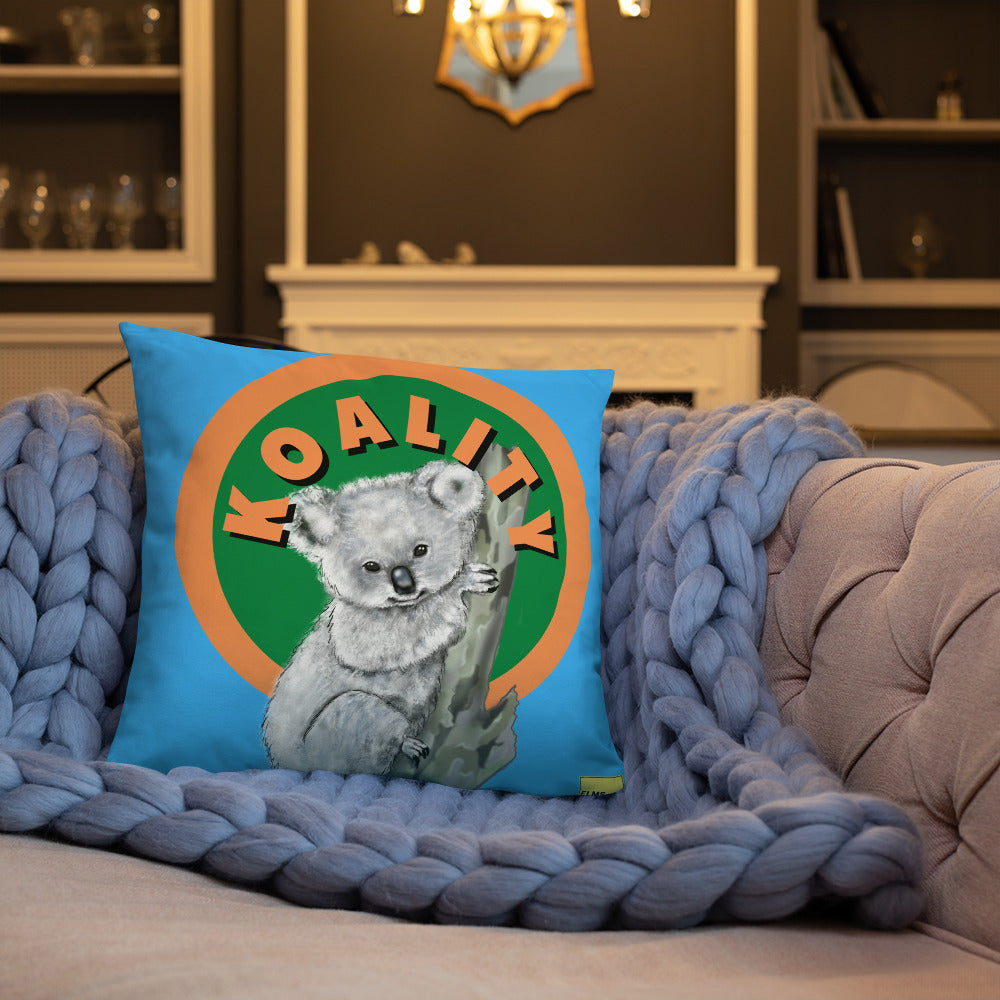 Koality - Blue Koala Pun Cushion - ElmsCreative