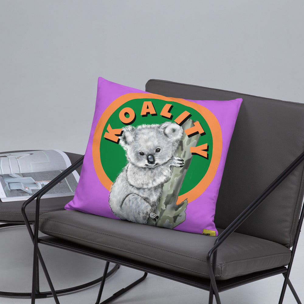 Koality- Purple Koala Pun Cushion - ElmsCreative