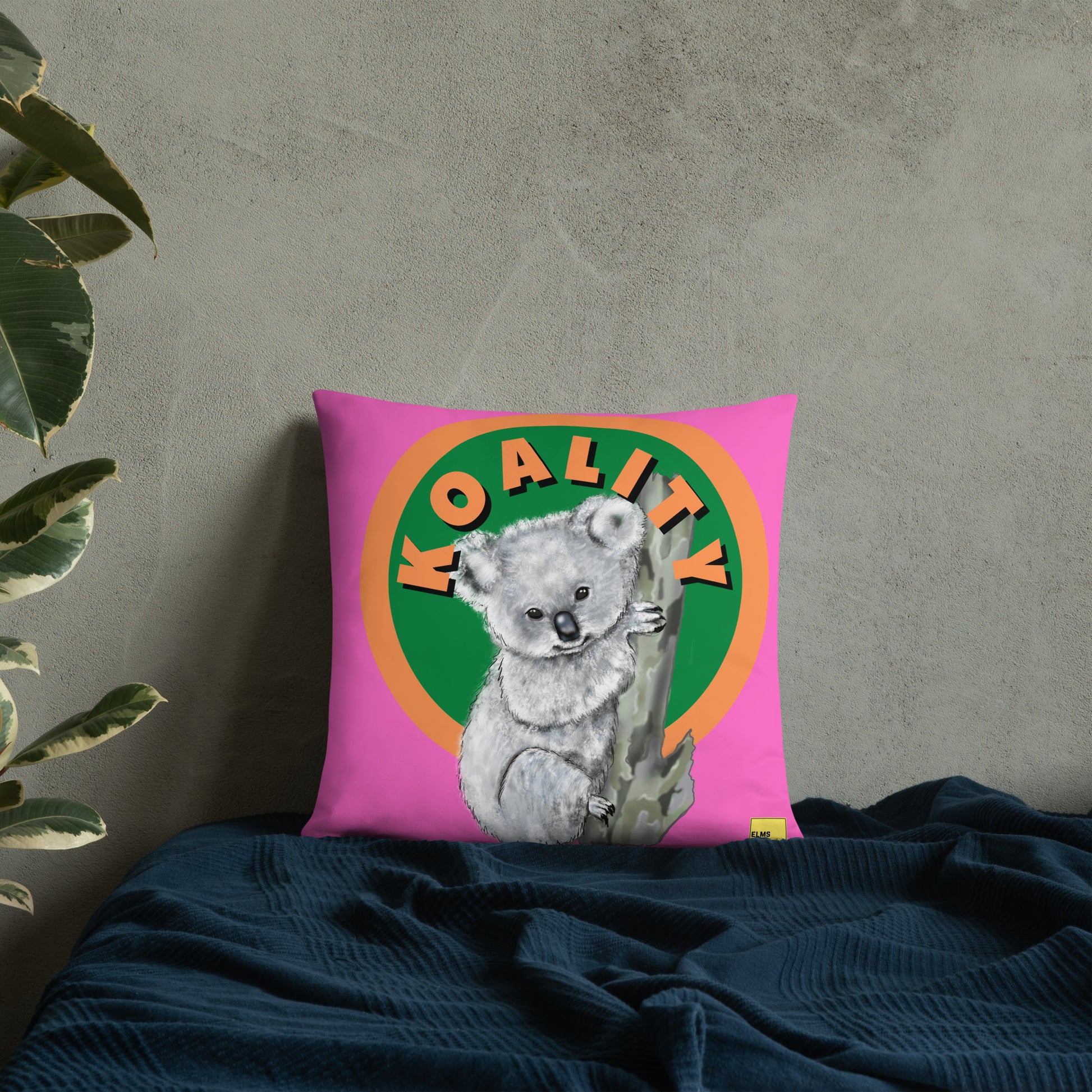 Koality- Pink Koala Pun Cushion - ElmsCreative
