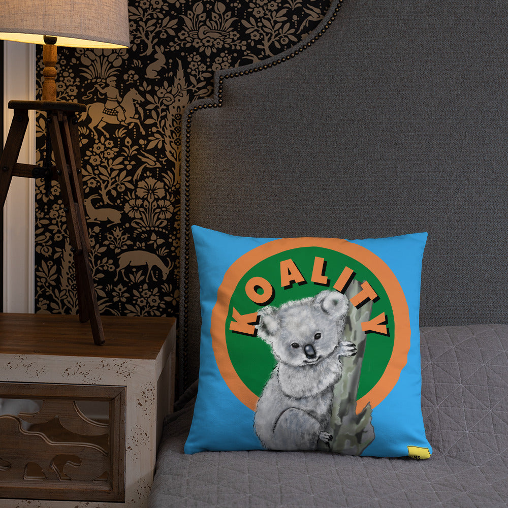 Koality - Blue Koala Pun Cushion - ElmsCreative