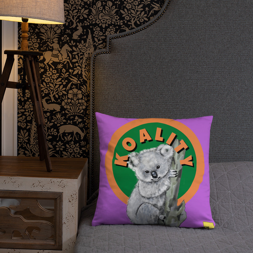 Koality- Purple Koala Pun Cushion - ElmsCreative