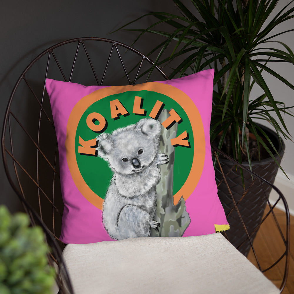 Koality- Pink Koala Pun Cushion - ElmsCreative