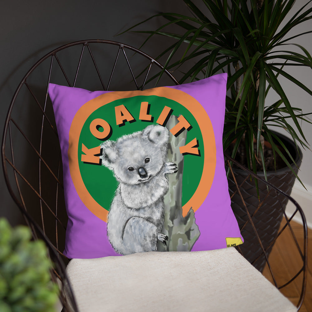 Koality- Purple Koala Pun Cushion - ElmsCreative