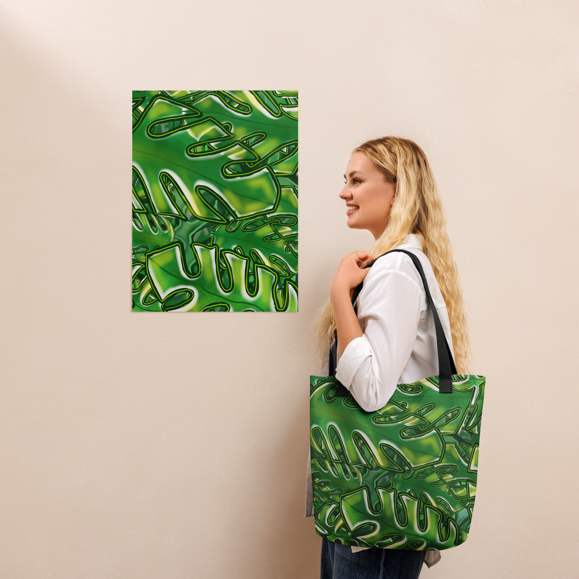 Monstrous Monstera Tote bag - ElmsCreative