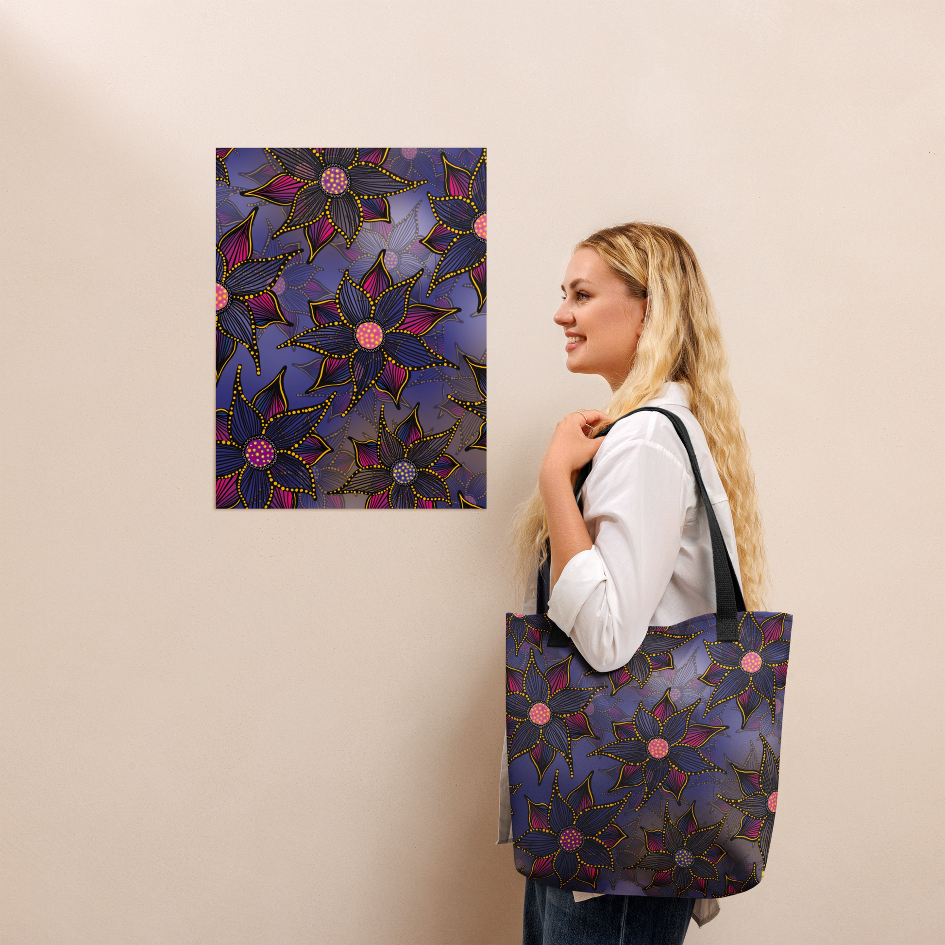 Purple Shadow Tote bag - ElmsCreative