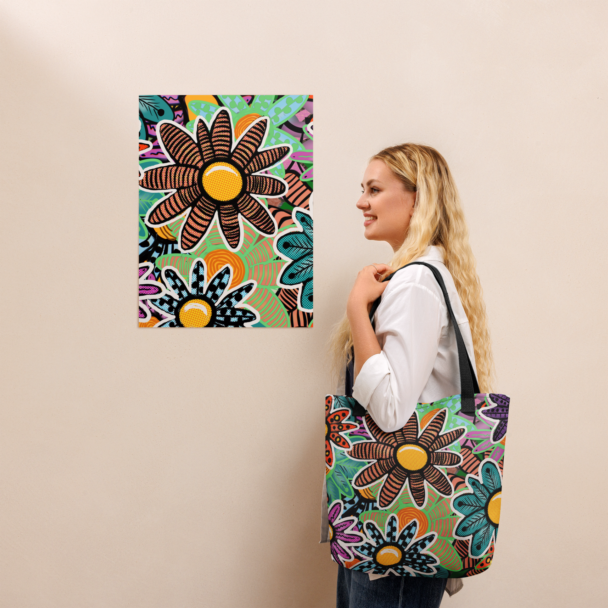 Flower Pops Tote - ElmsCreative