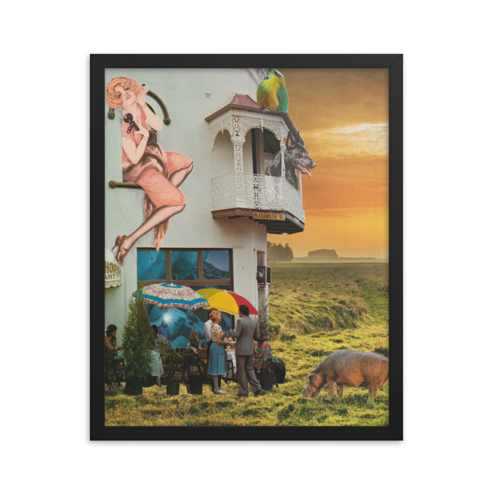 "Wilderness" Paper Collage Framed Poster - ElmsCreative