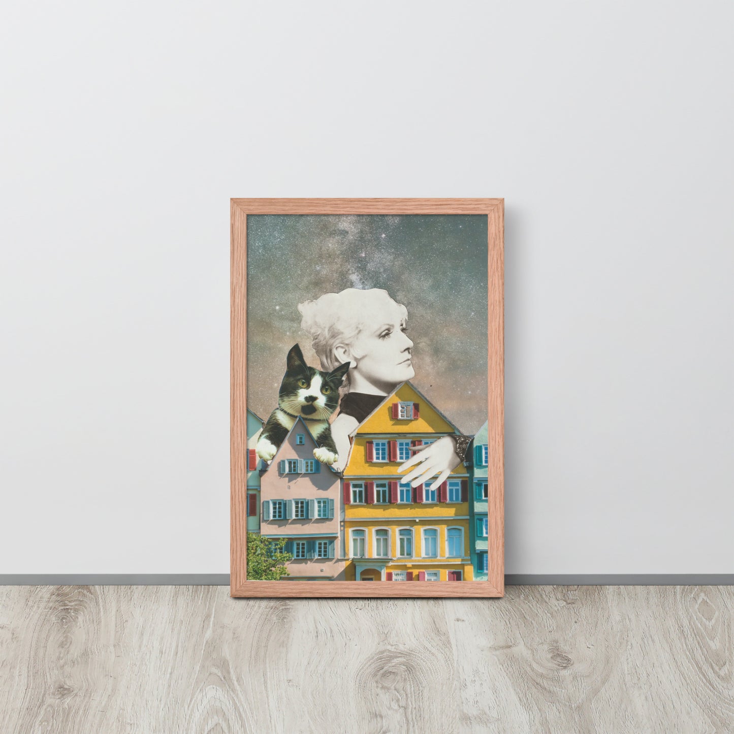 "Home Body" Paper Collage Framed Print - ElmsCreative