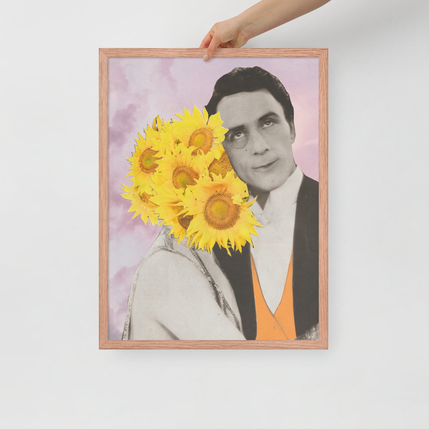 Sunflower Dance Paper Collage Framed Print - ElmsCreative