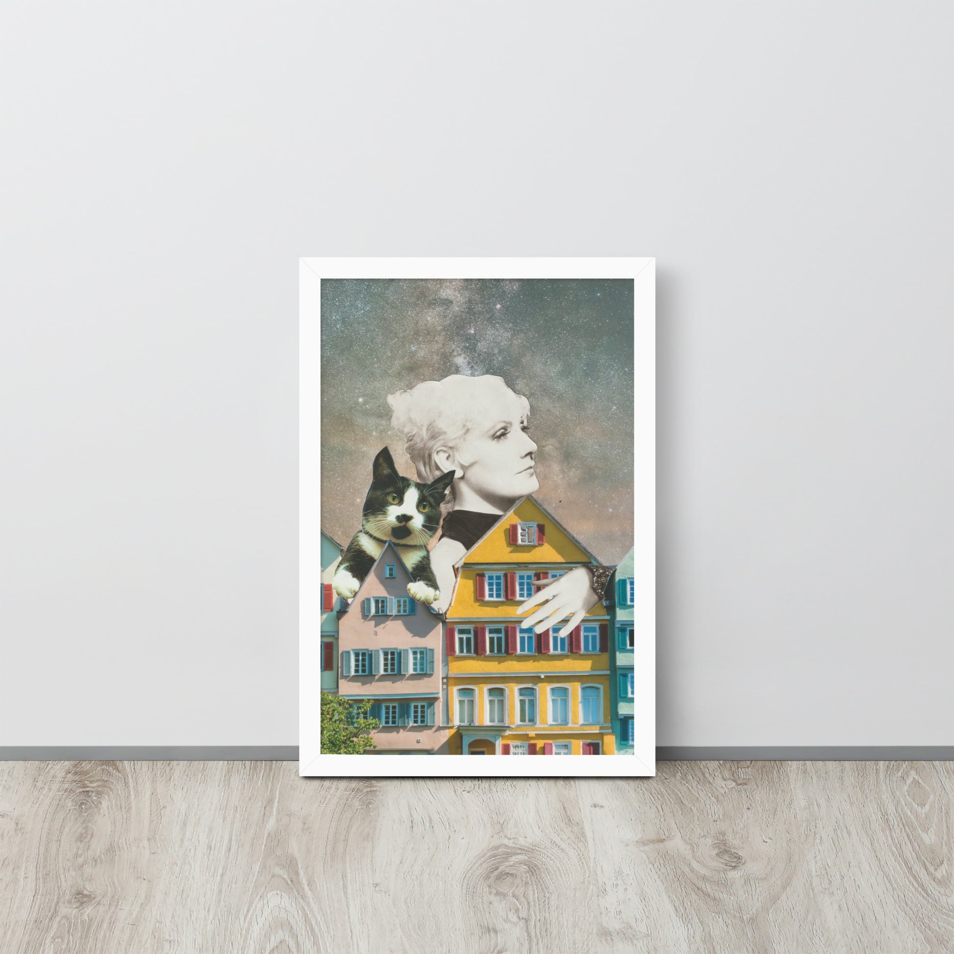 "Home Body" Paper Collage Framed Print - ElmsCreative