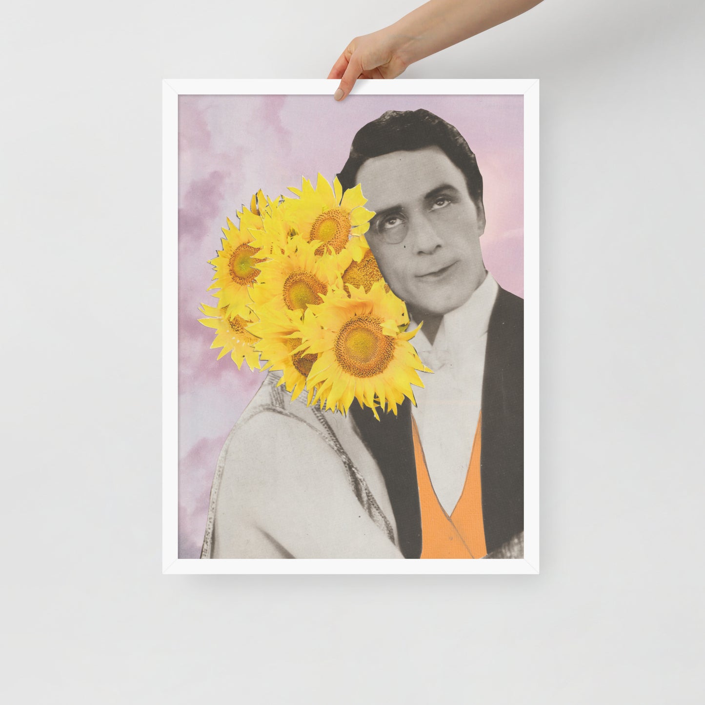 Sunflower Dance Paper Collage Framed Print - ElmsCreative