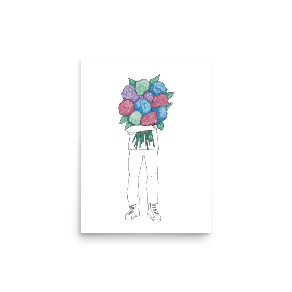 Hydrangeas - Thinking of You Poster