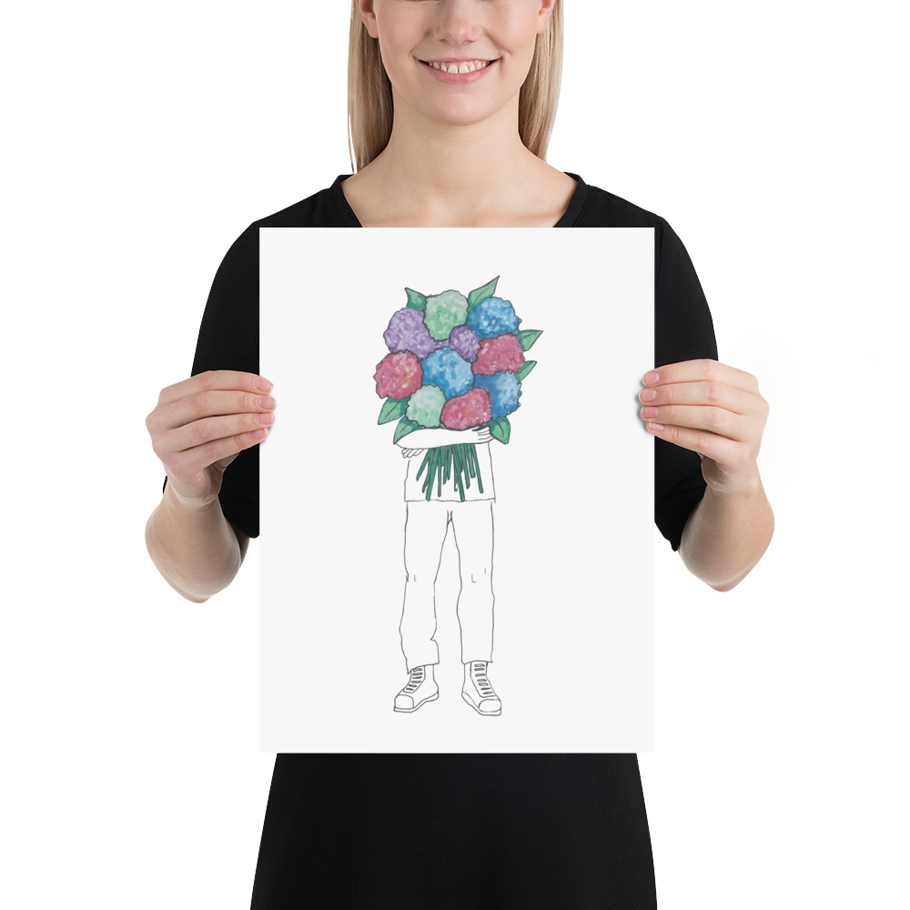 Hydrangeas - Thinking of You Poster