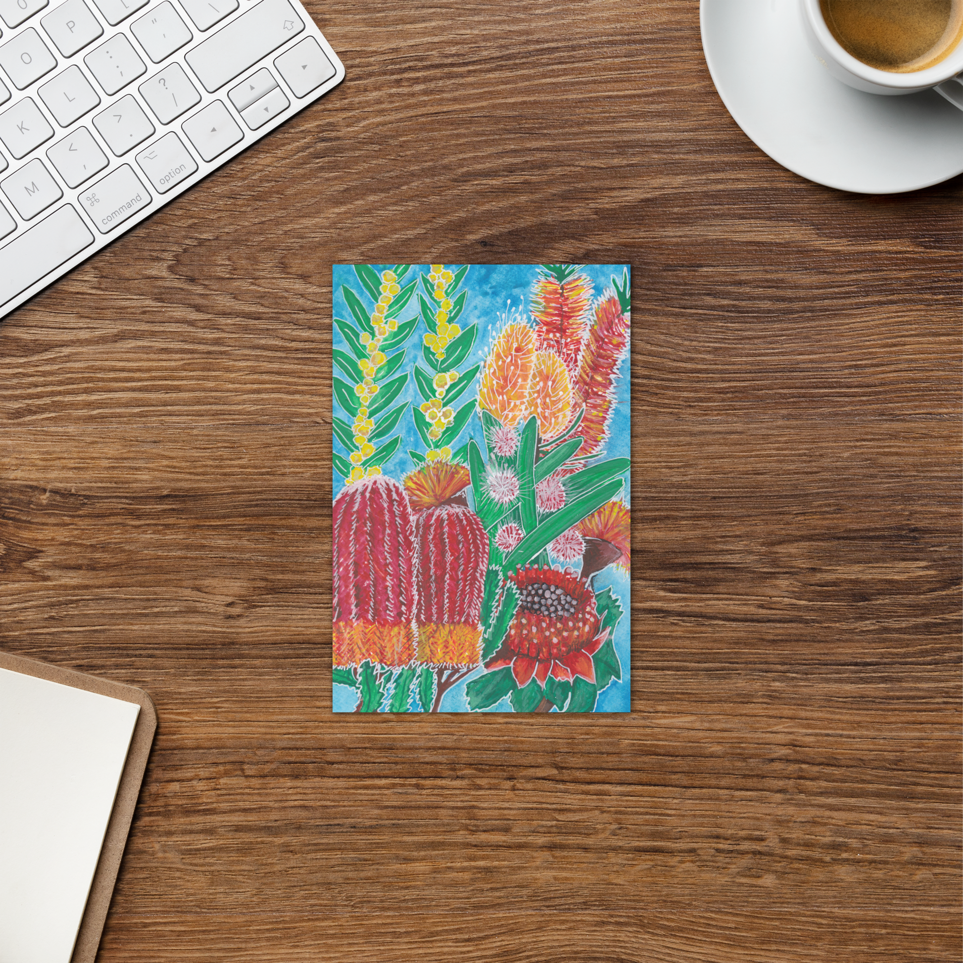 Aussie Florals - Bunch of Blue Greeting Card