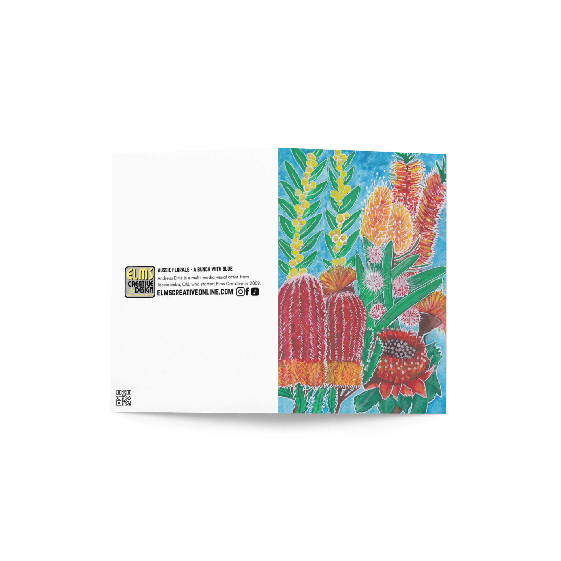 Aussie Florals - Bunch of Blue Greeting Card