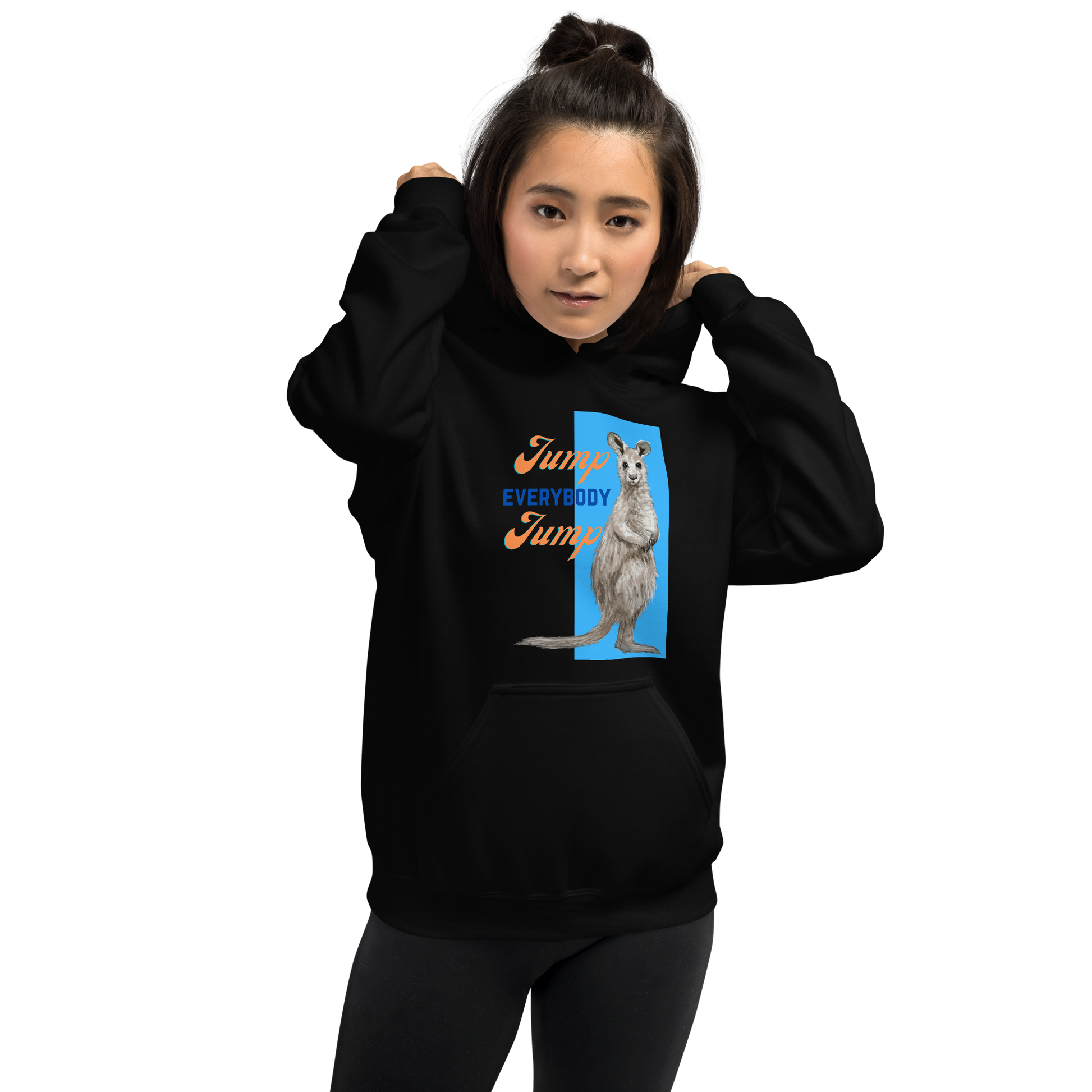 Jump Everybody Jump - Kangaroo Pun Hoodie - ElmsCreative