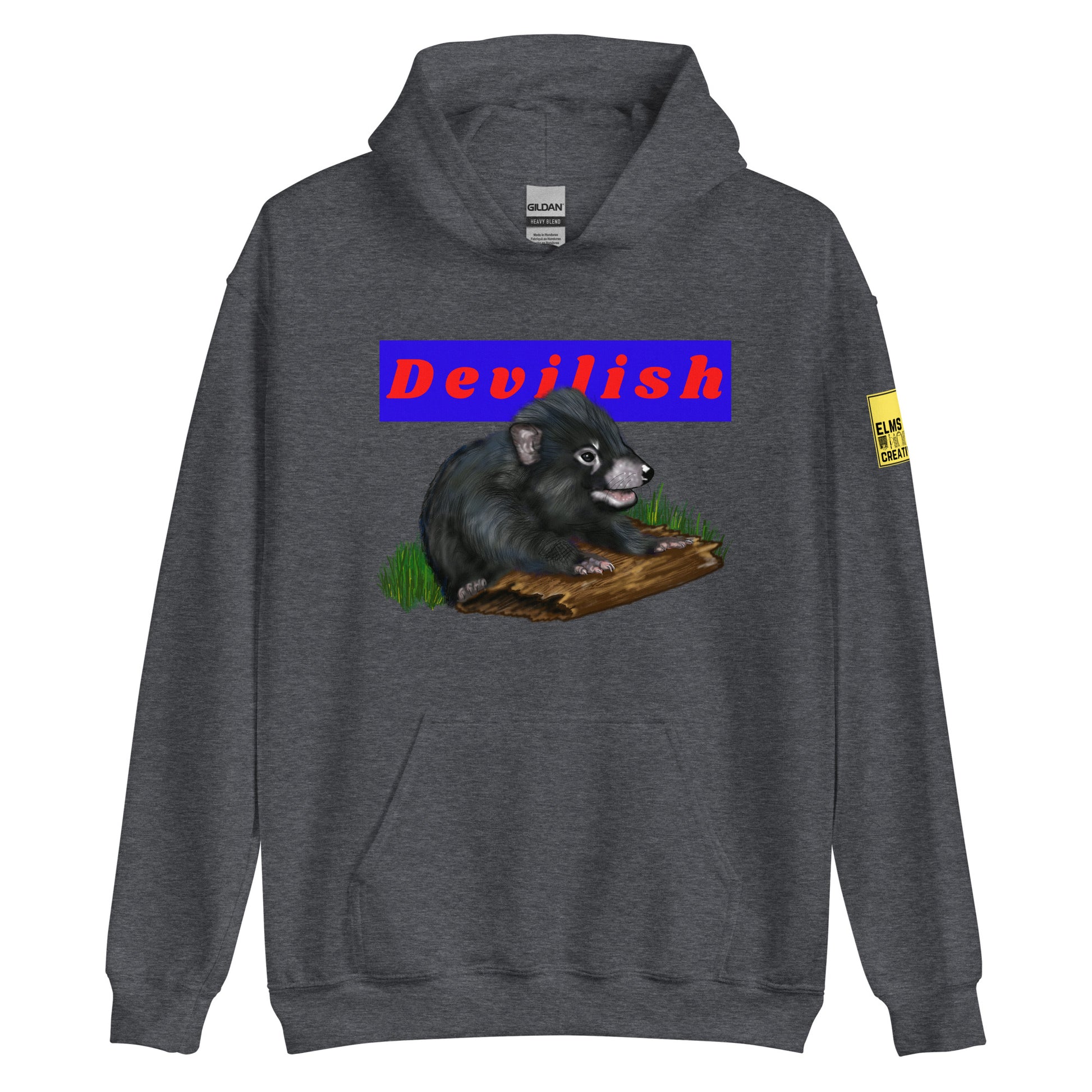 Devilish - Tasmanian Devil Pun Hoodie - ElmsCreative