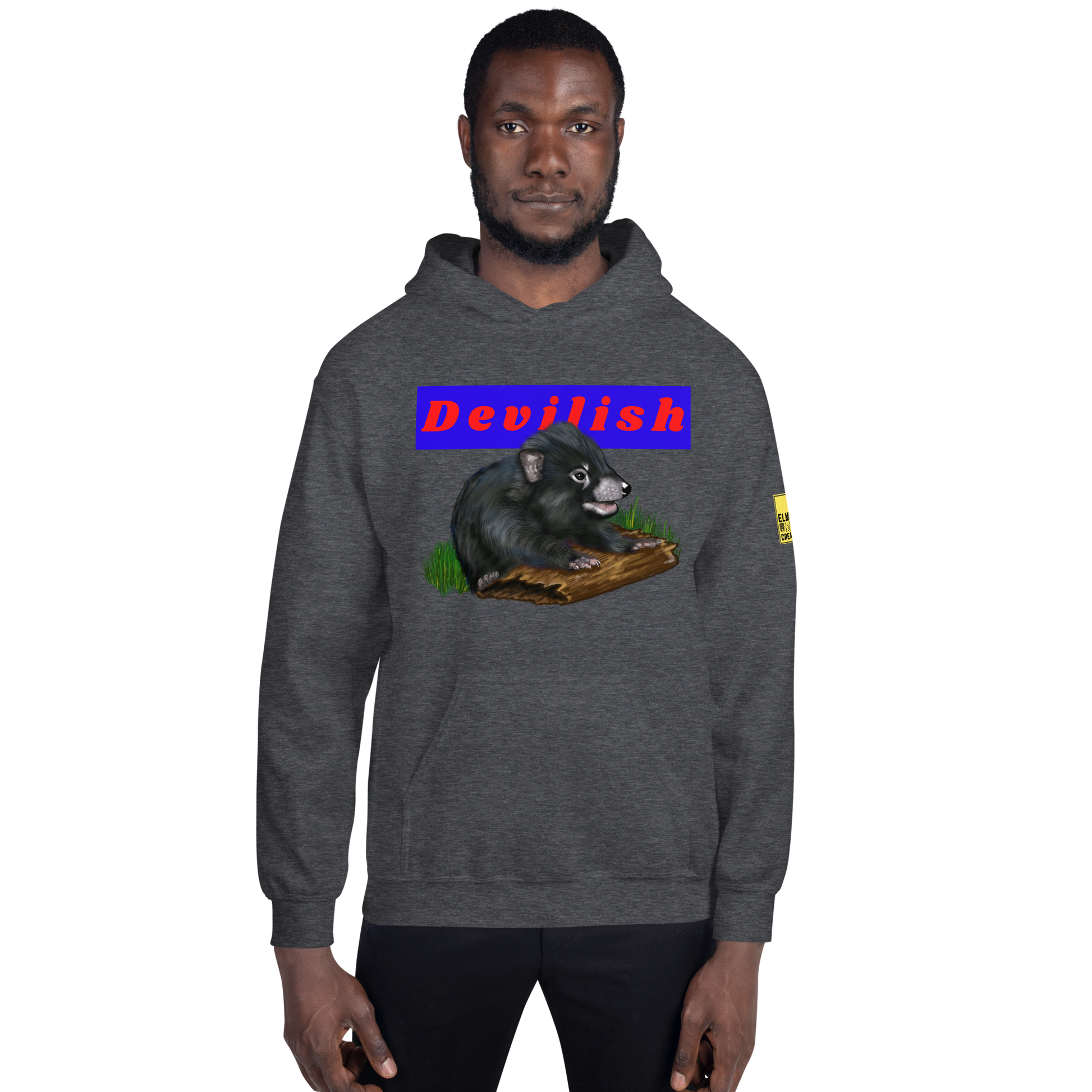 Devilish - Tasmanian Devil Pun Hoodie - ElmsCreative