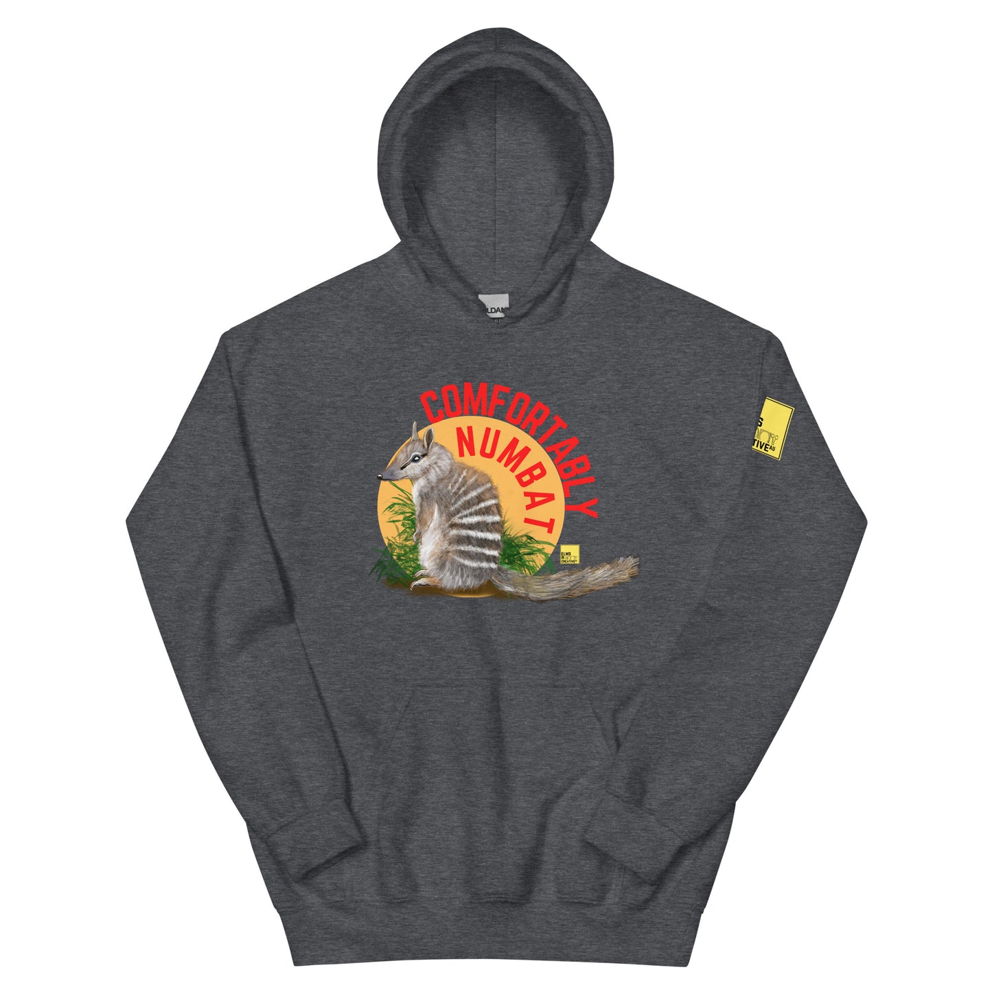 Comfortably Numbat - Numbat Pun Hoodie - ElmsCreative