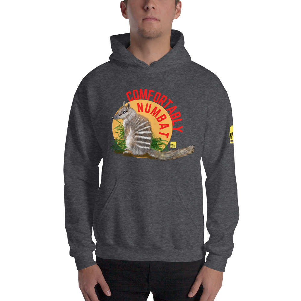 Comfortably Numbat - Numbat Pun Hoodie - ElmsCreative