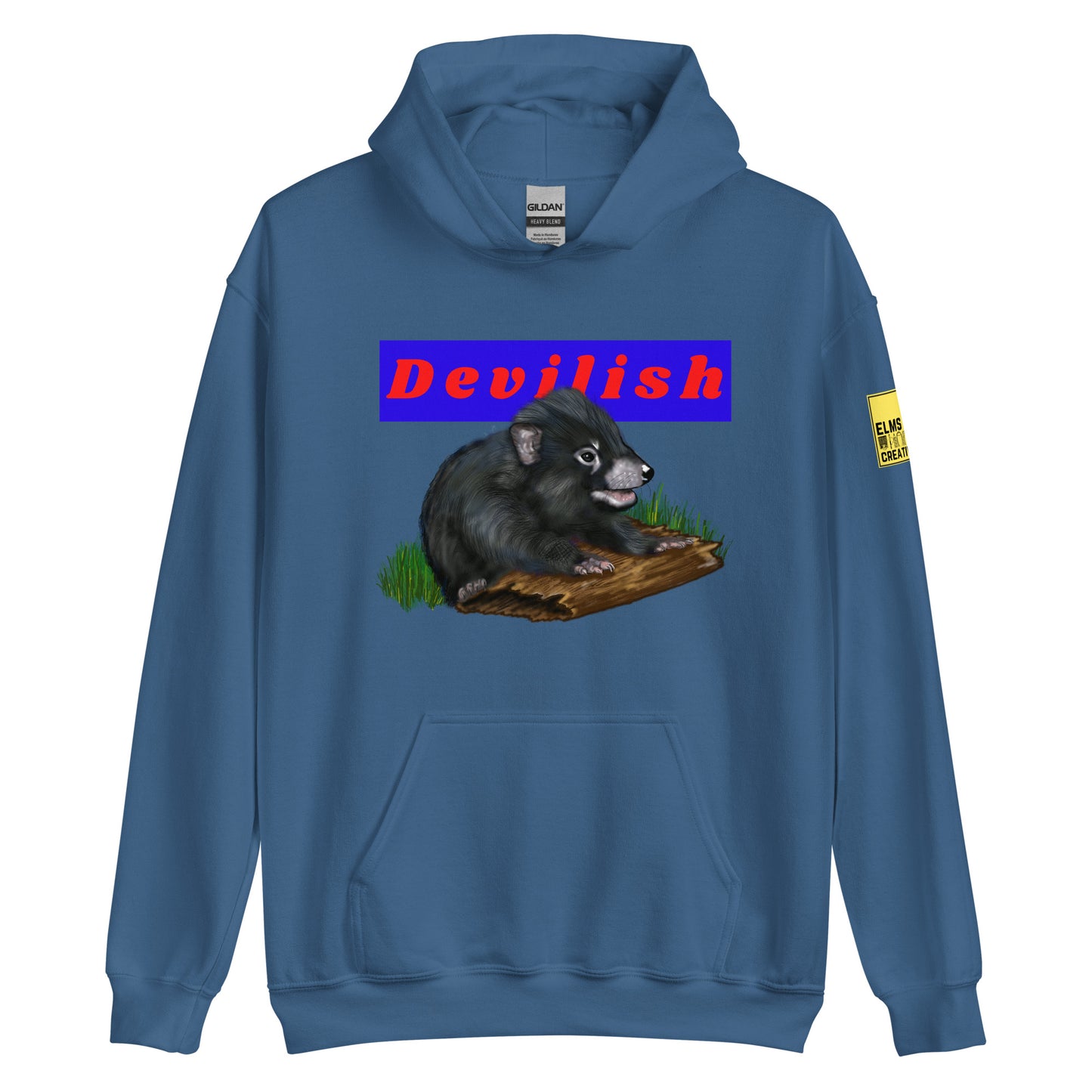 Devilish - Tasmanian Devil Pun Hoodie - ElmsCreative