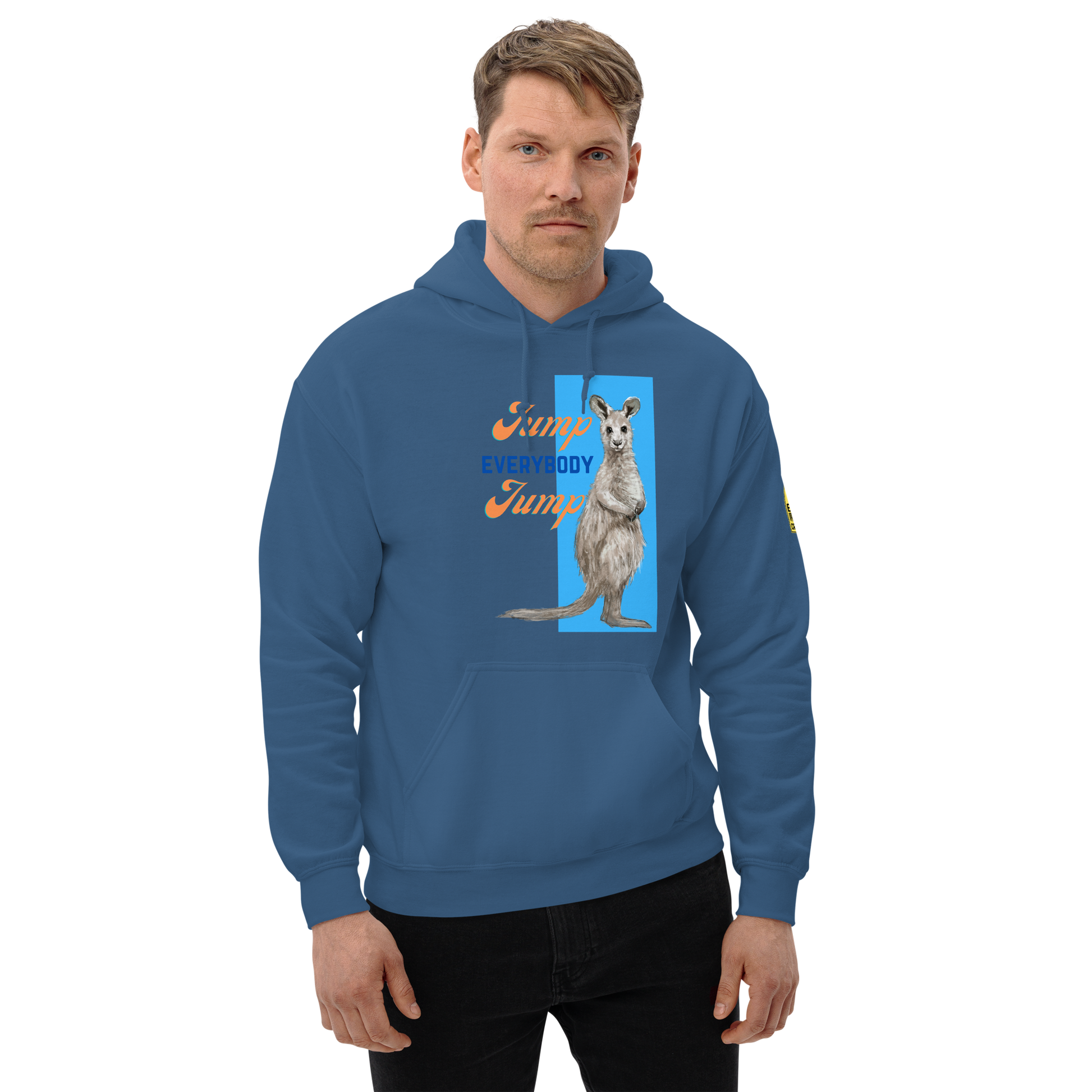 Jump Everybody Jump - Kangaroo Pun Hoodie - ElmsCreative