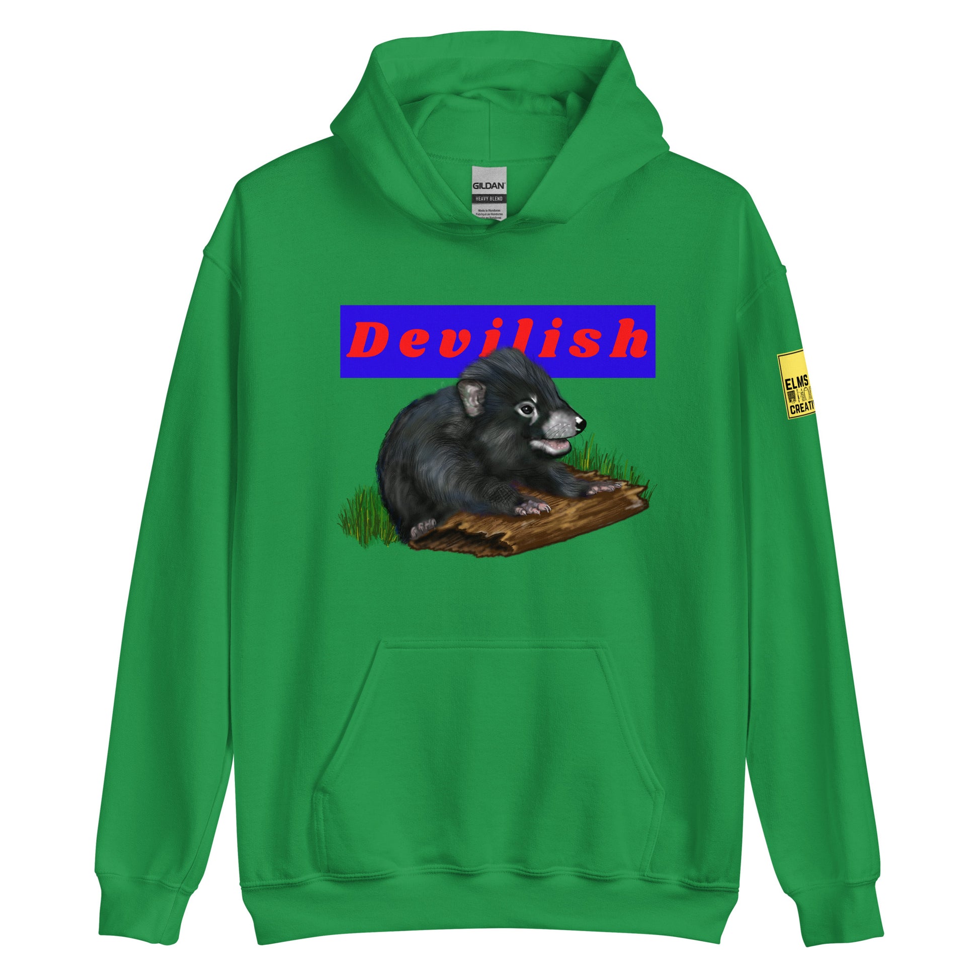 Devilish - Tasmanian Devil Pun Hoodie - ElmsCreative