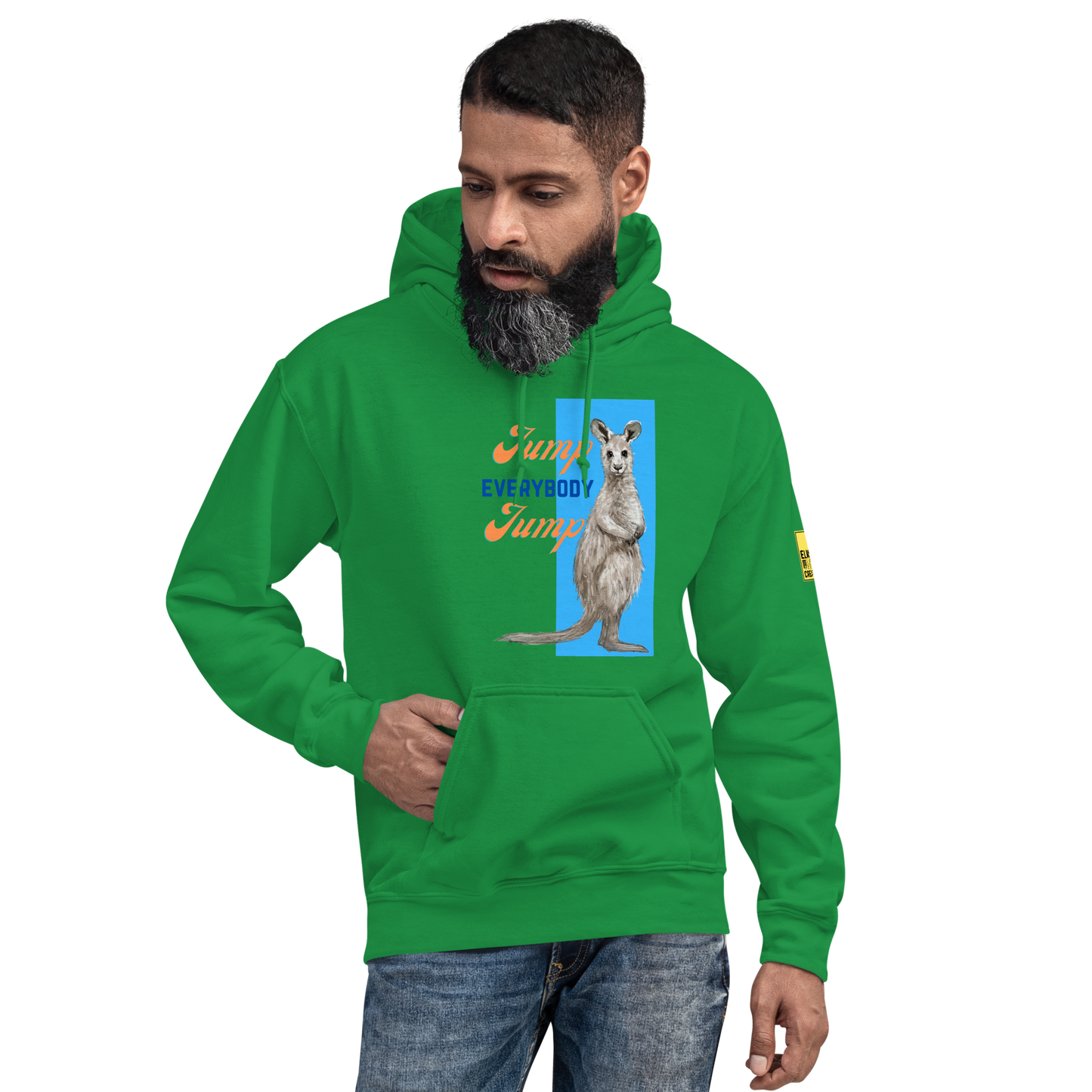 Jump Everybody Jump - Kangaroo Pun Hoodie - ElmsCreative