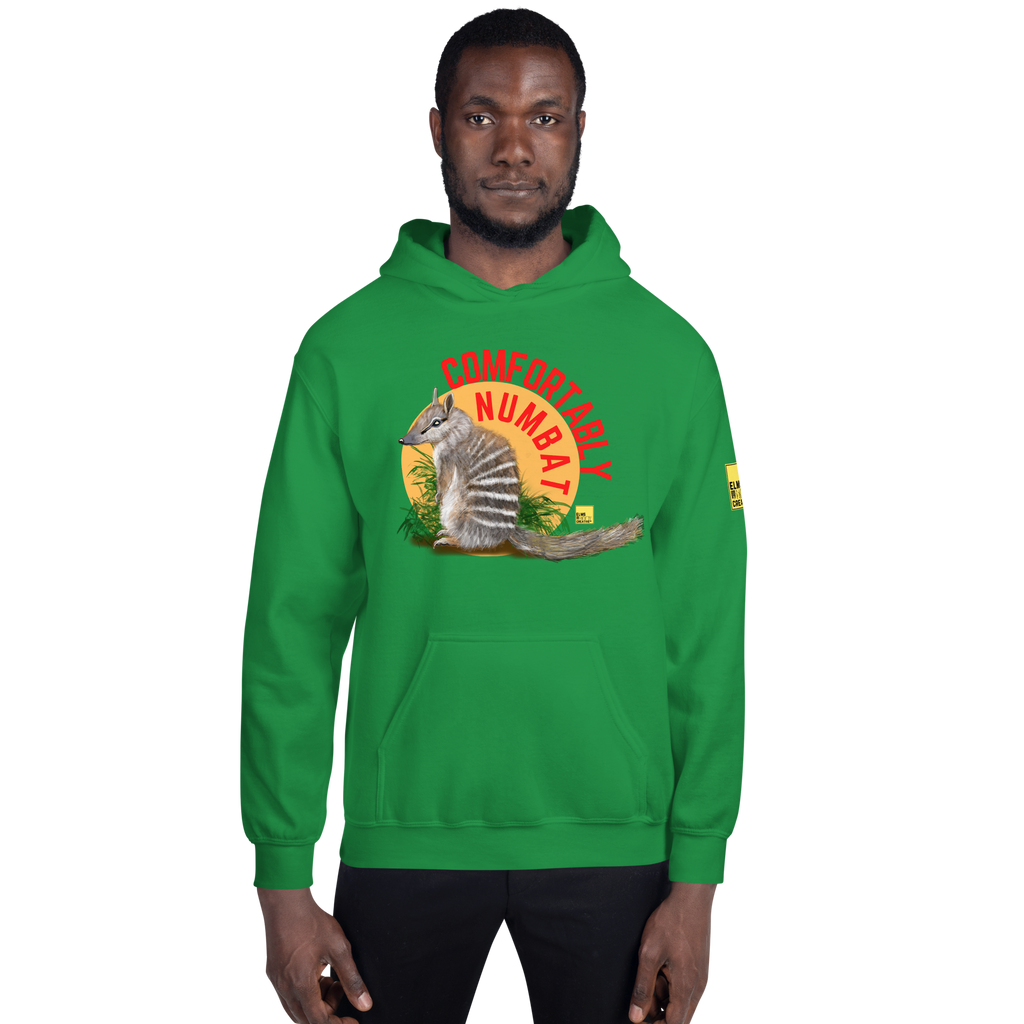 Comfortably Numbat - Numbat Pun Hoodie - ElmsCreative