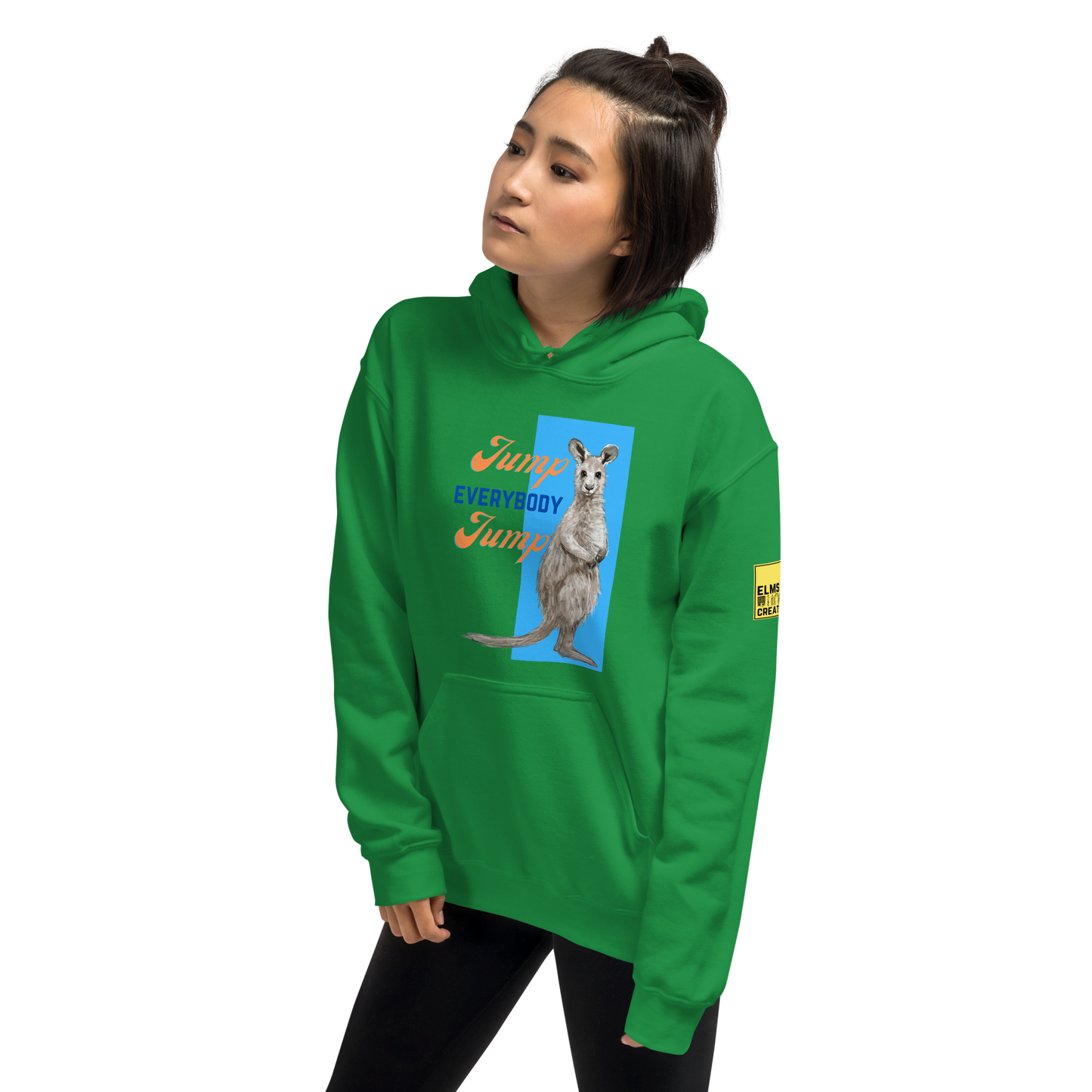 Jump Everybody Jump - Kangaroo Pun Hoodie - ElmsCreative