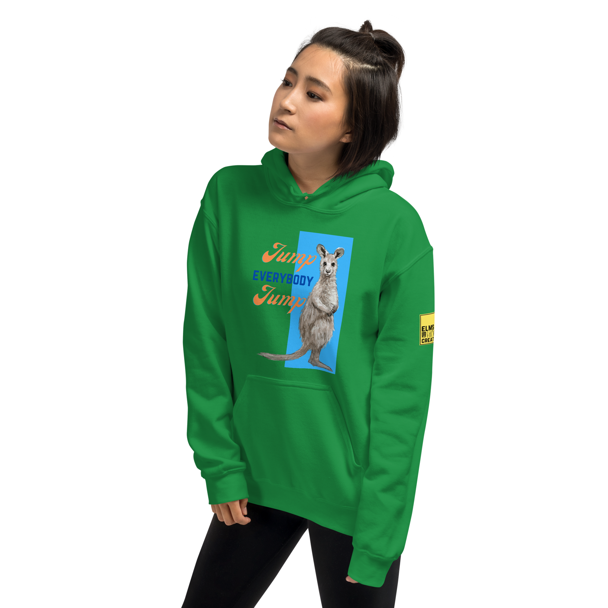 Jump Everybody Jump - Kangaroo Pun Hoodie - ElmsCreative