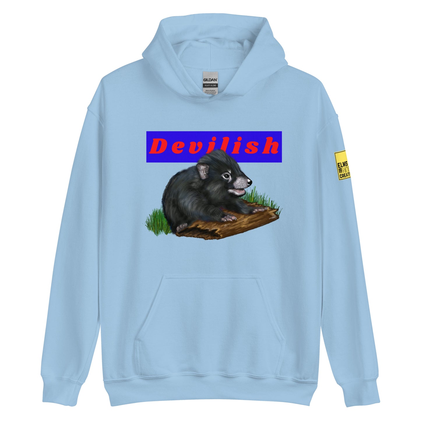 Devilish - Tasmanian Devil Pun Hoodie - ElmsCreative