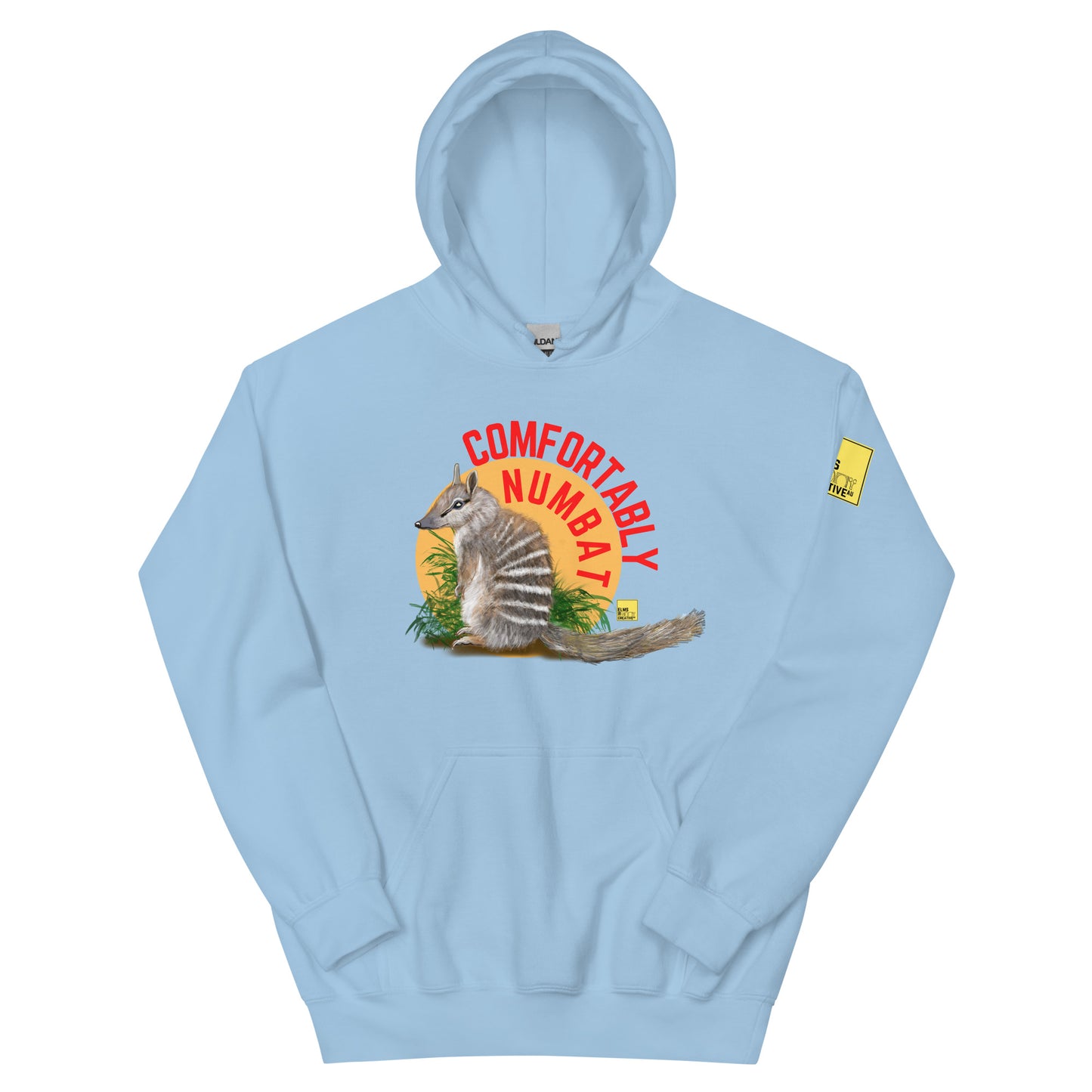 Comfortably Numbat - Numbat Pun Hoodie - ElmsCreative