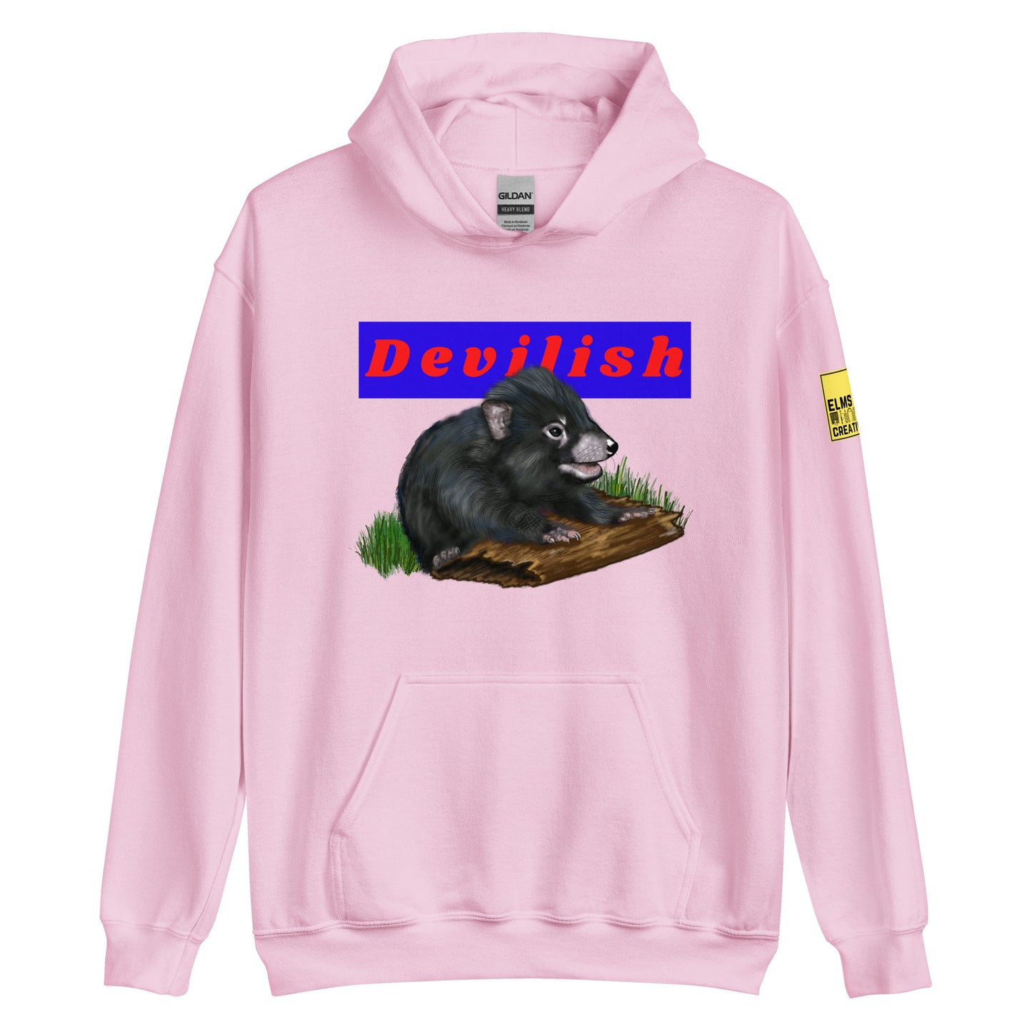 Devilish - Tasmanian Devil Pun Hoodie - ElmsCreative