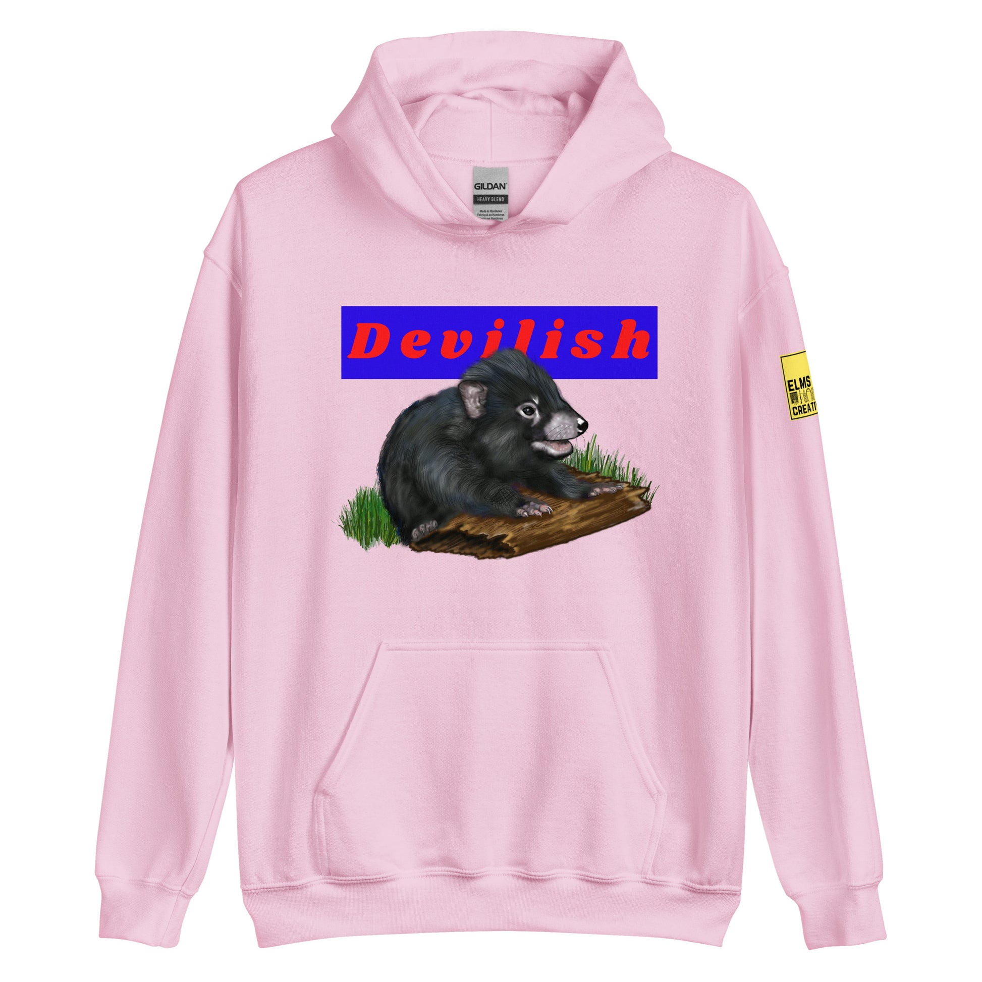 Devilish - Tasmanian Devil Pun Hoodie - ElmsCreative