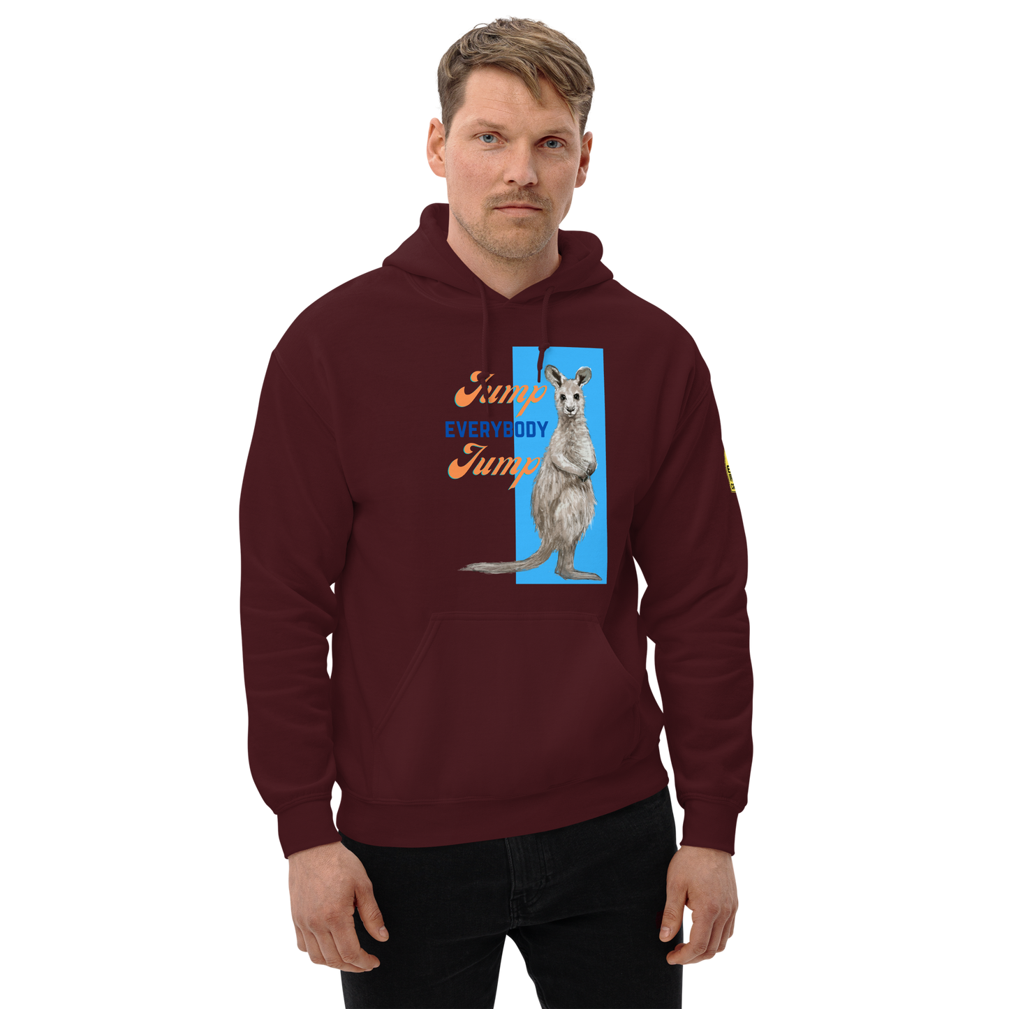 Jump Everybody Jump - Kangaroo Pun Hoodie - ElmsCreative