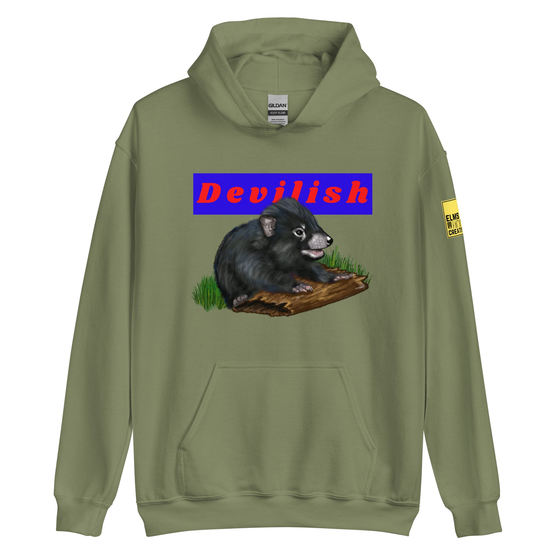 Devilish - Tasmanian Devil Pun Hoodie - ElmsCreative