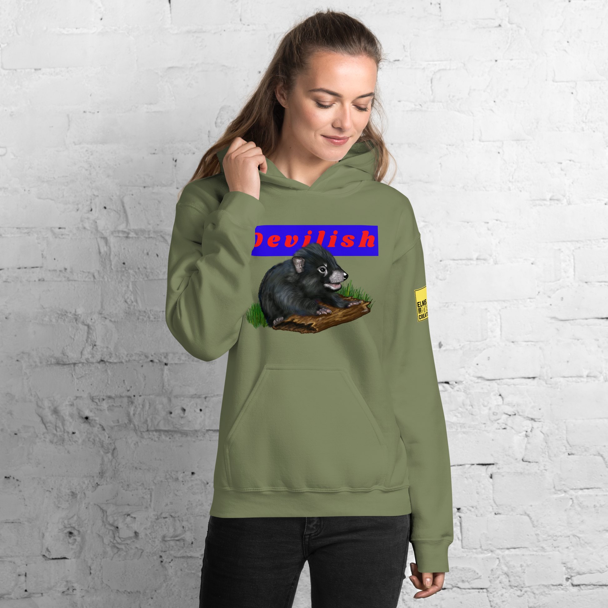 Devilish - Tasmanian Devil Pun Hoodie - ElmsCreative