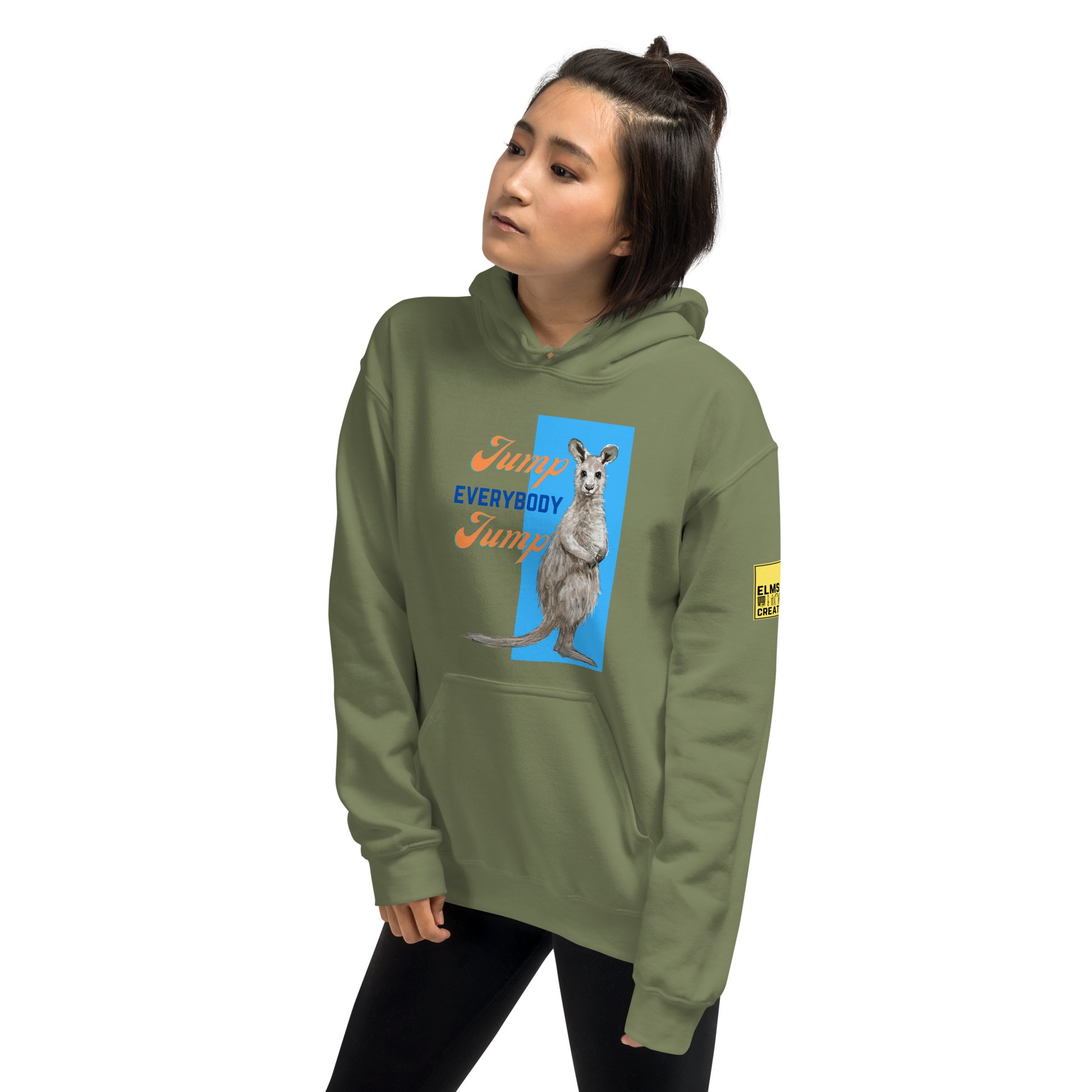 Jump Everybody Jump - Kangaroo Pun Hoodie - ElmsCreative