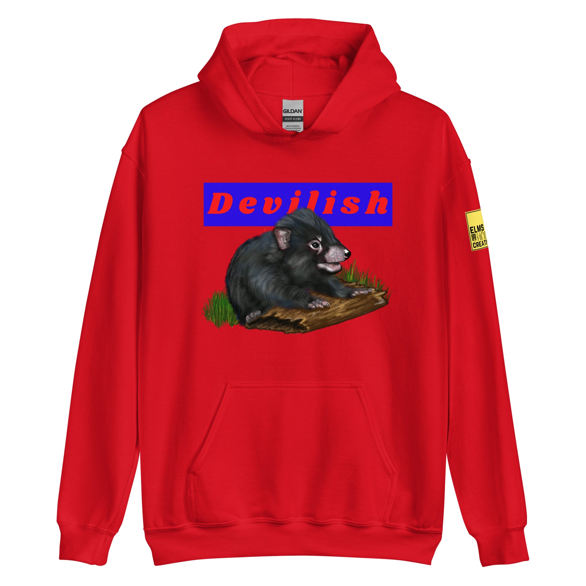 Devilish - Tasmanian Devil Pun Hoodie - ElmsCreative