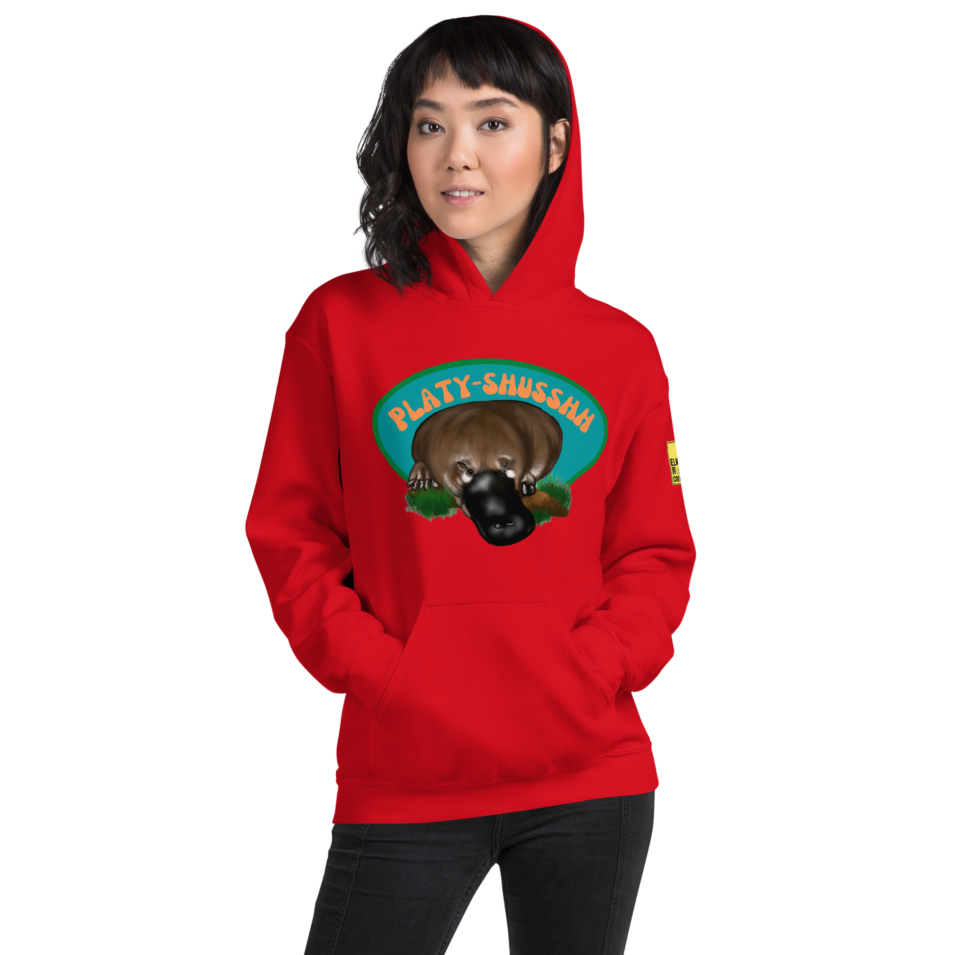 Platyshusshh - Platypus Pun Hoodie - ElmsCreative